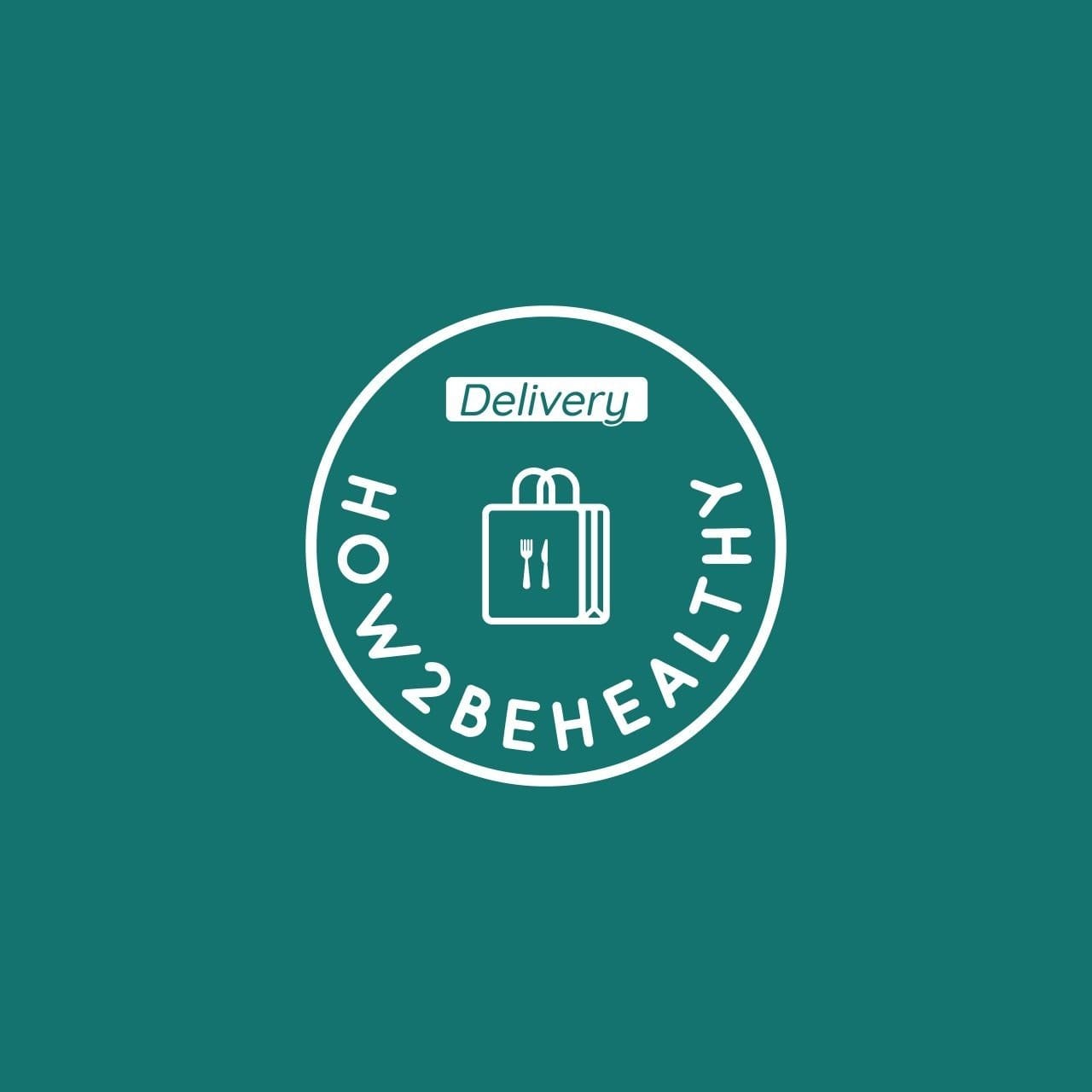 How2BeHealthy Logo – Diapositief | Veelzijdig ontwerp voor diverse toepassingen Digitale toepassing van het How 2 Be Healthy logo in campagne