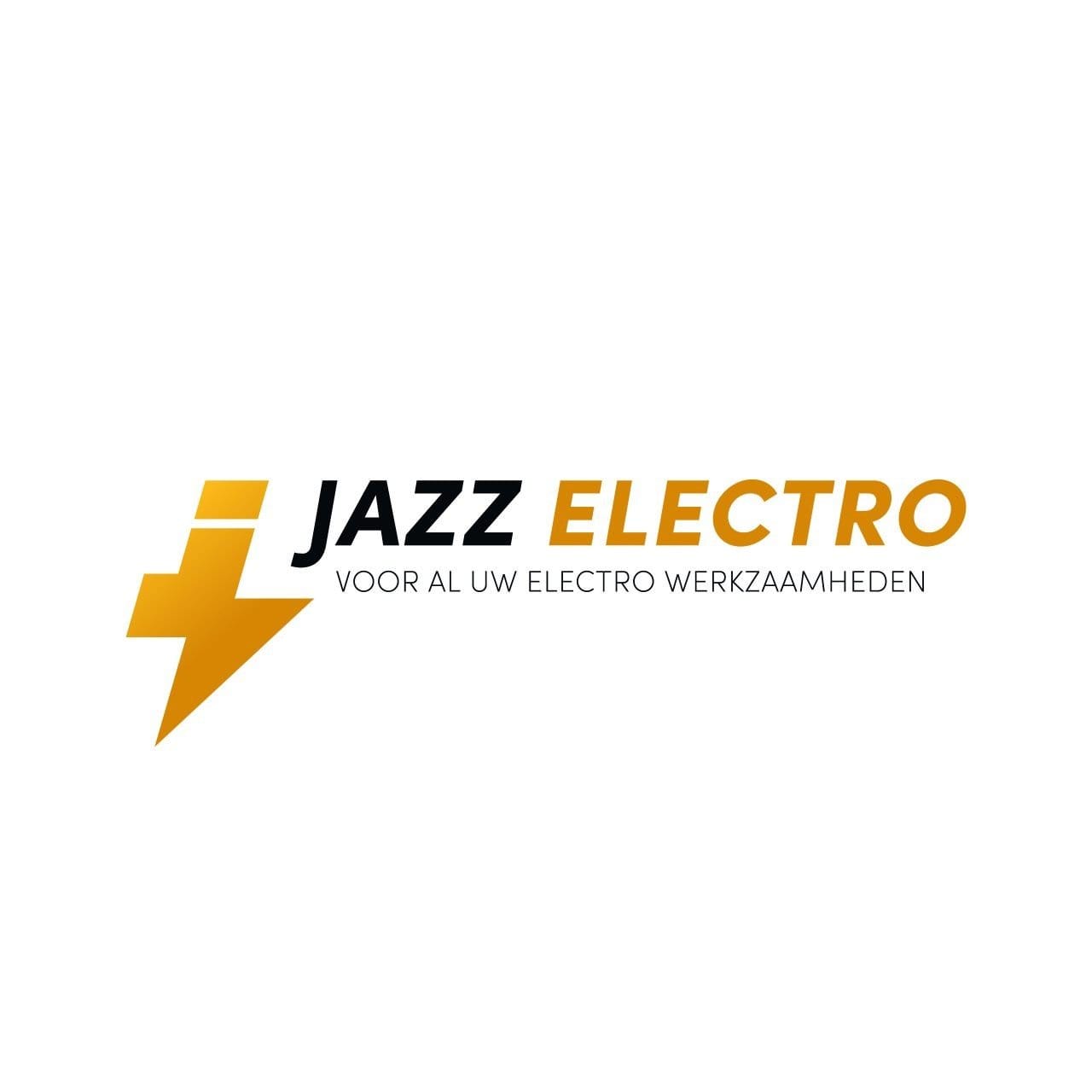 Jazz Electro logo – horizontale variant Branding elektrotechniek: Jazz Electro logo in modern design
