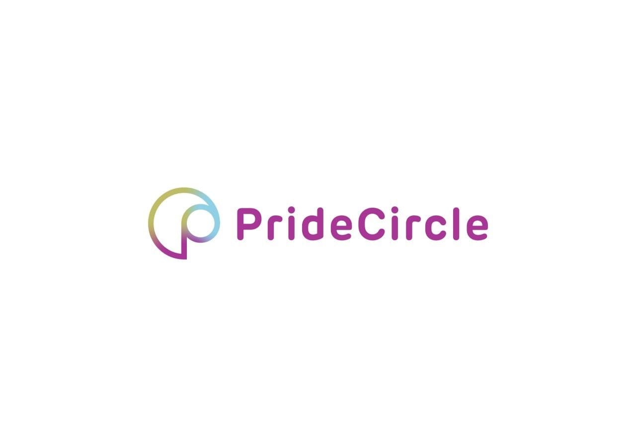 Horizontaal logo PrideCircle – breed inzetbare layout voor digitale platforms