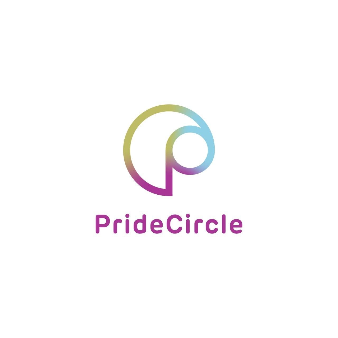 Verticaal logo PrideCircle – variant voor smalle toepassingen met behoud van identiteit